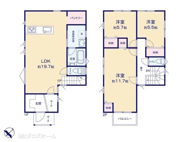 間取図/区画図:図面と異なる場合は現況を優先